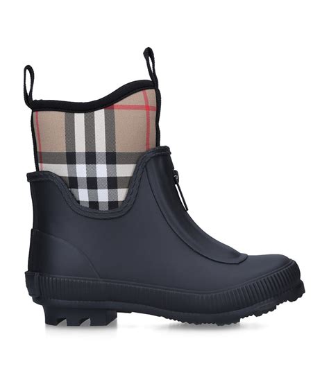 burberry emblem wellington boots|Burberry check back boots.